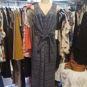 Calvin Klein Belted Black and White Jumpsuit Size 14 NWT